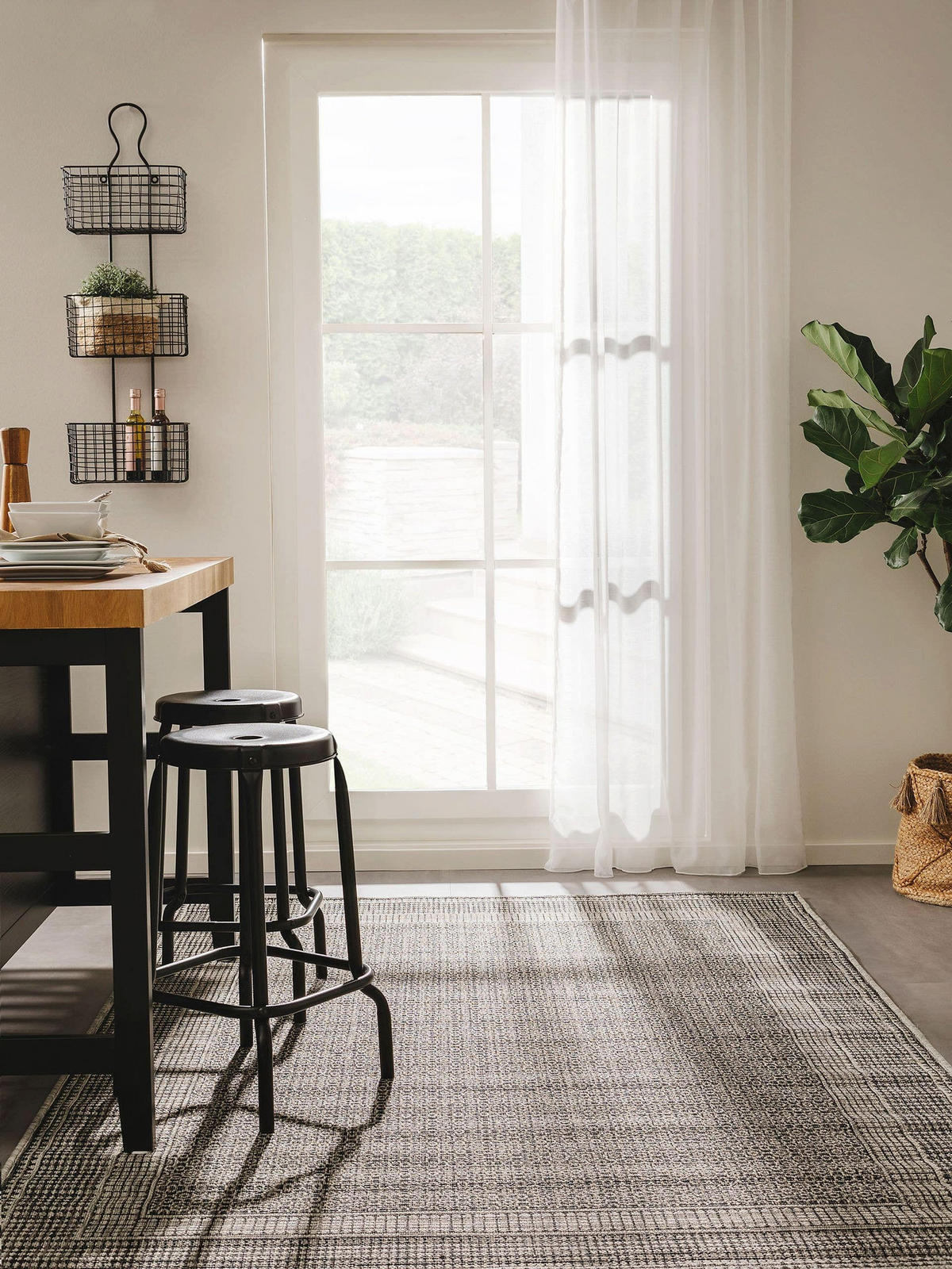 Outdoorteppich Cleo Anthrazit 80x150 cm - Anthrazit, Textil (80/150cm) - benuta Nest