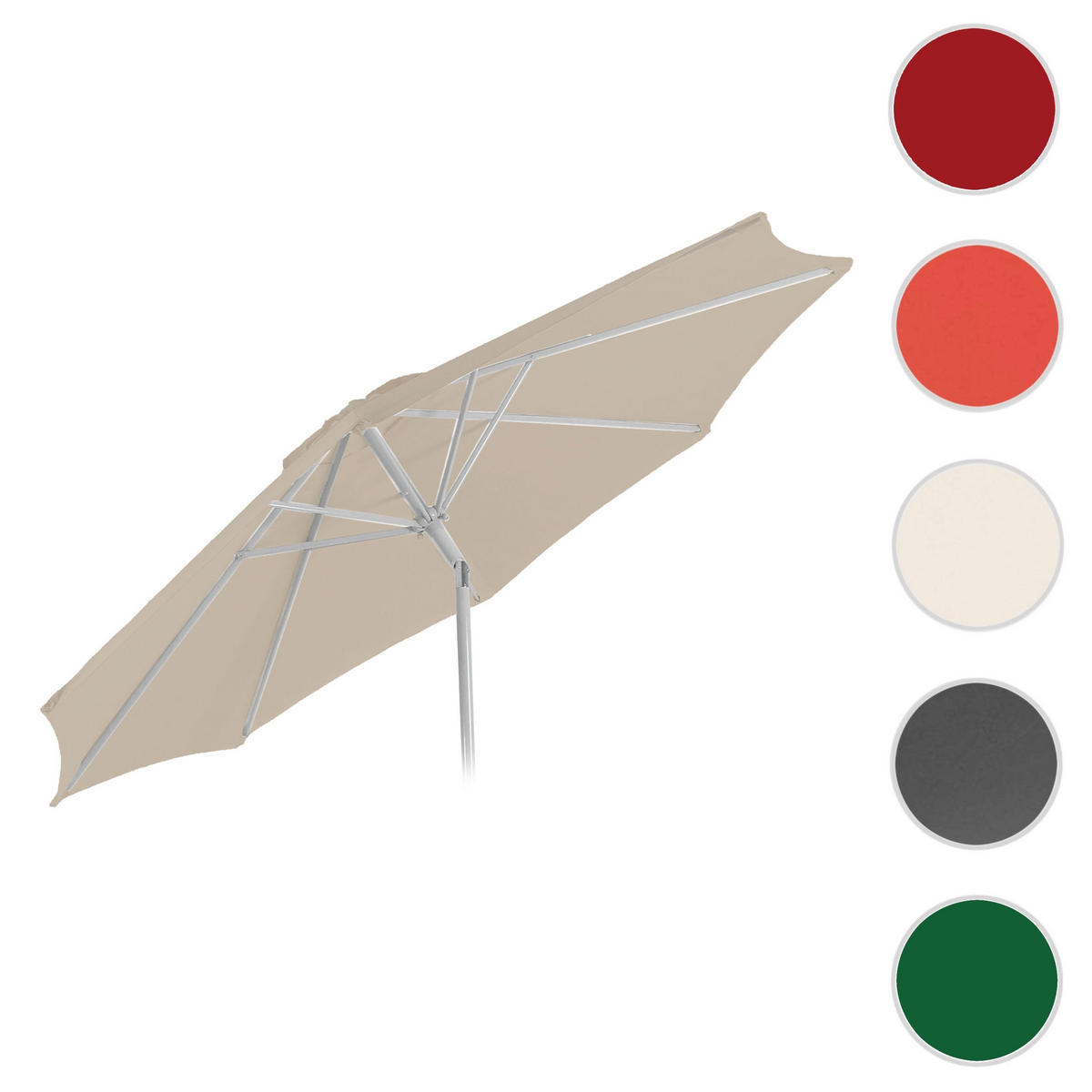 ERSATZ-BEZUG FÜR SONNENSCHIRM Cremeweiß - Weiß, Textil (300/300cm) - MCW