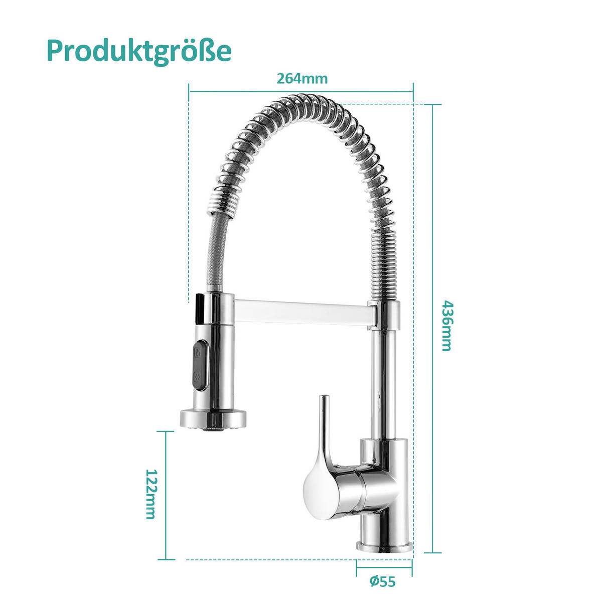 KUNDENSERVICE - Chromfarben, Metall (28.9/5.5/43.6cm) - EMKE