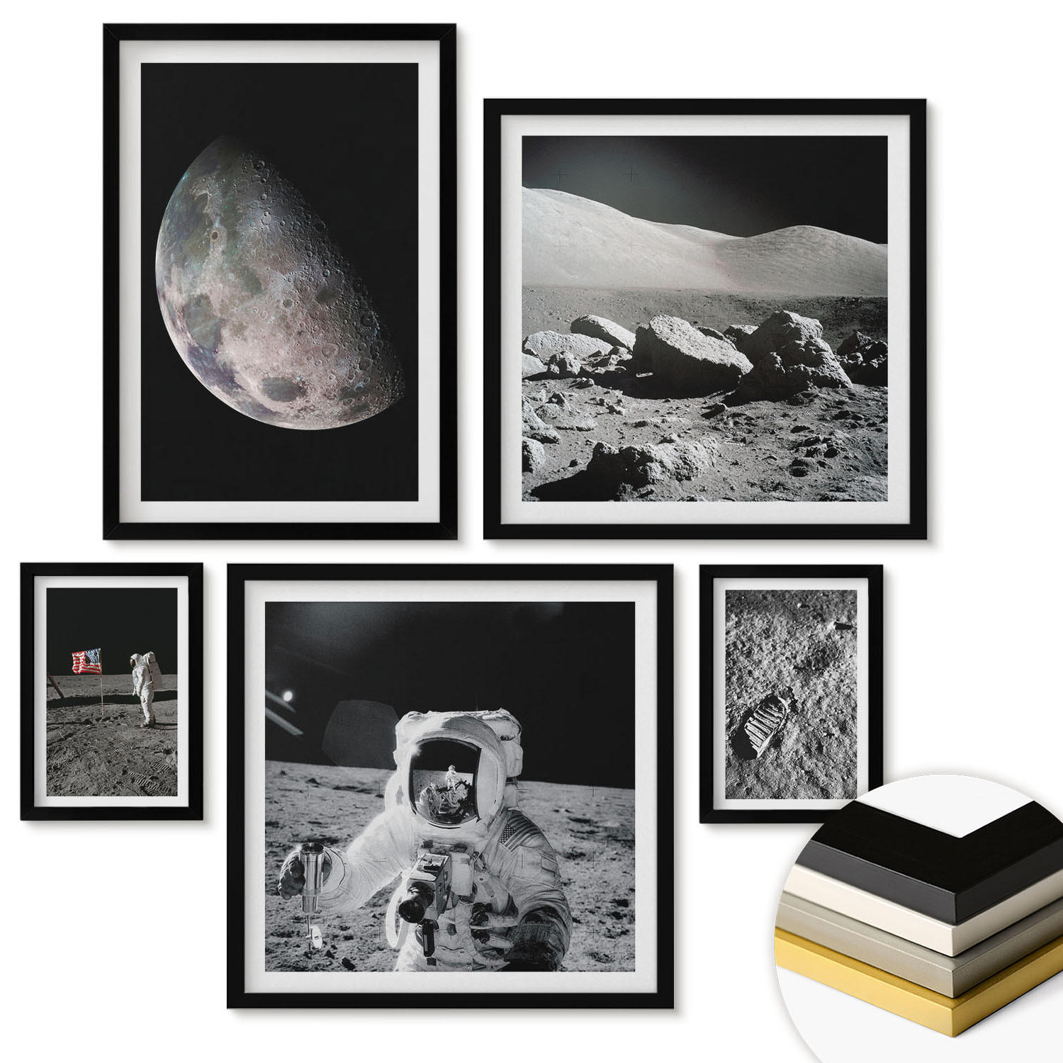 ArtPrintCave Wandbilder Schwarz 40x60 cm