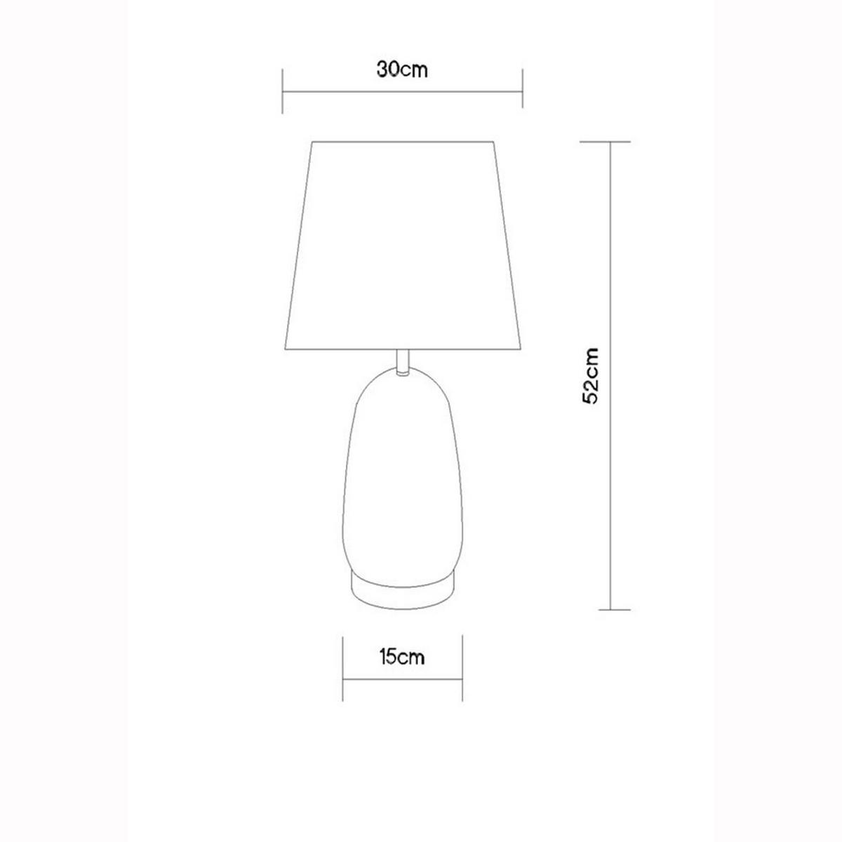 LED TISCHLEUCHTE Classy Silber Glas Textil - Silberfarben, Glas (30/30/52cm) - Globo Lighting
