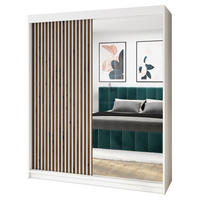 SCHWEBETÜRENSCHRANK MOIN 180/59,5/215 cm Weiß - Weiß, Holzwerkstoff (180/215/59.5cm) - A&J MöbelLand