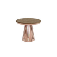 ESSTISCH Cone Bis - Alteiche/Kupferfarben, Holzwerkstoff/Metall (100/100/76cm) - Meblini