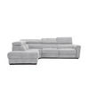 ECKSOFA CALVERA 5-Sitzer mit 1 Relaxfunktion, hellgrau - Hellgrau, Holzwerkstoff/Textil (239/298cm) - Courtois Laville