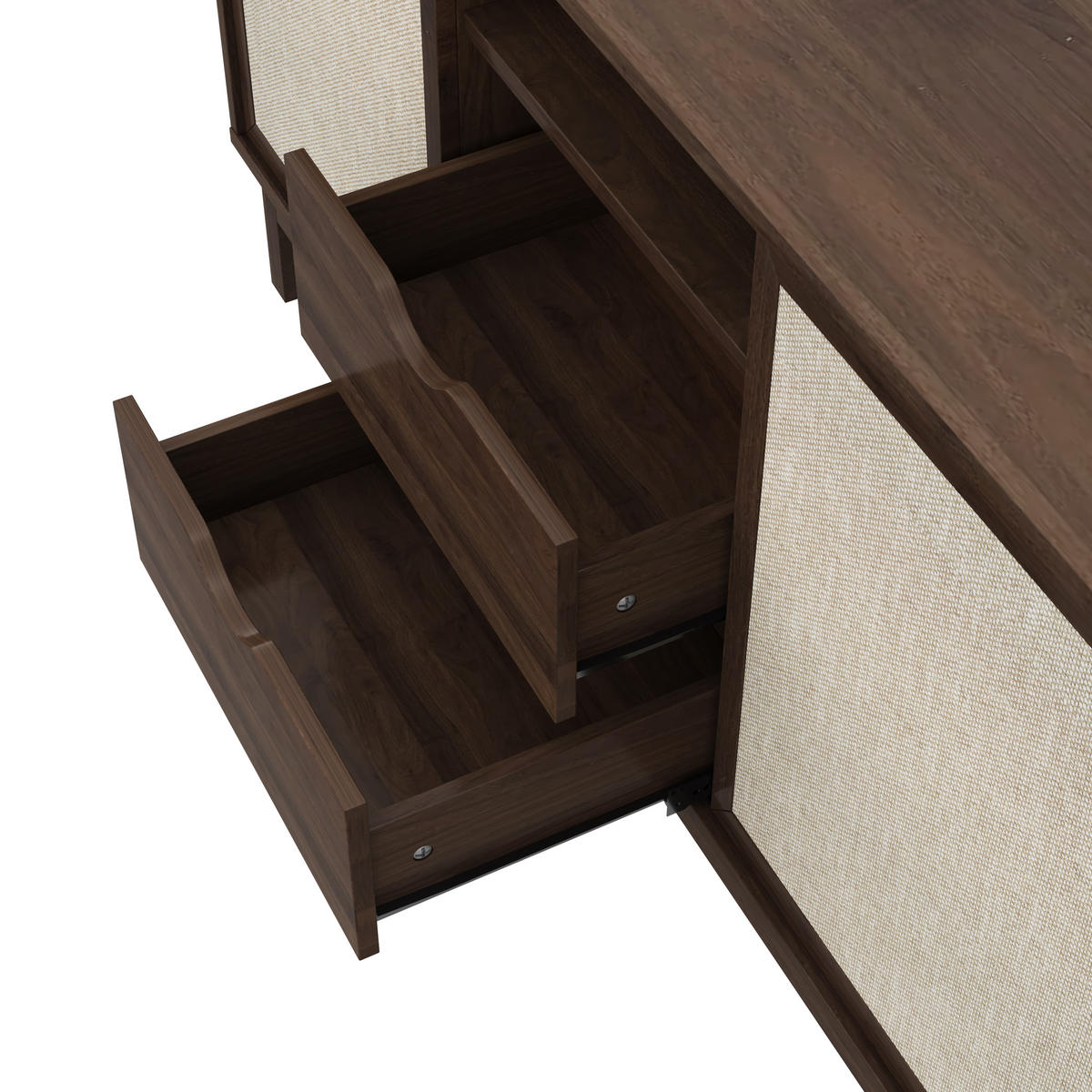 SIDEBOARD in Braun mit Schiebetüren und 2 Schubladen für Wohn- und Esszimmer, B150/T39,5/H80 cm - Naturfarben/Braun, Holzwerkstoff (150/80/39.5cm) - STILVORA