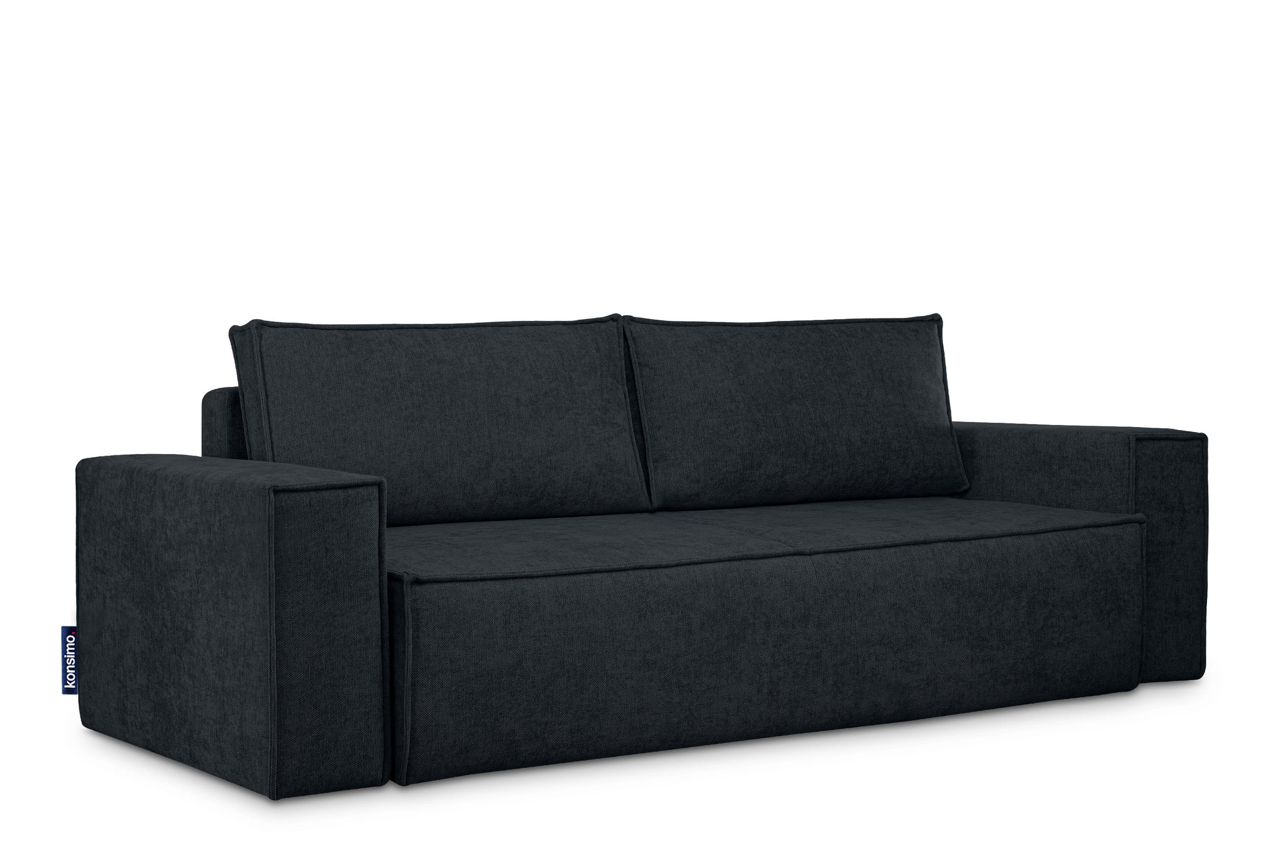 3-SITZER-SOFA NAPI II mit Schlaffunktion, dunkelblau - Dunkelblau, Textil (244/89/101cm) - KONSIMO®