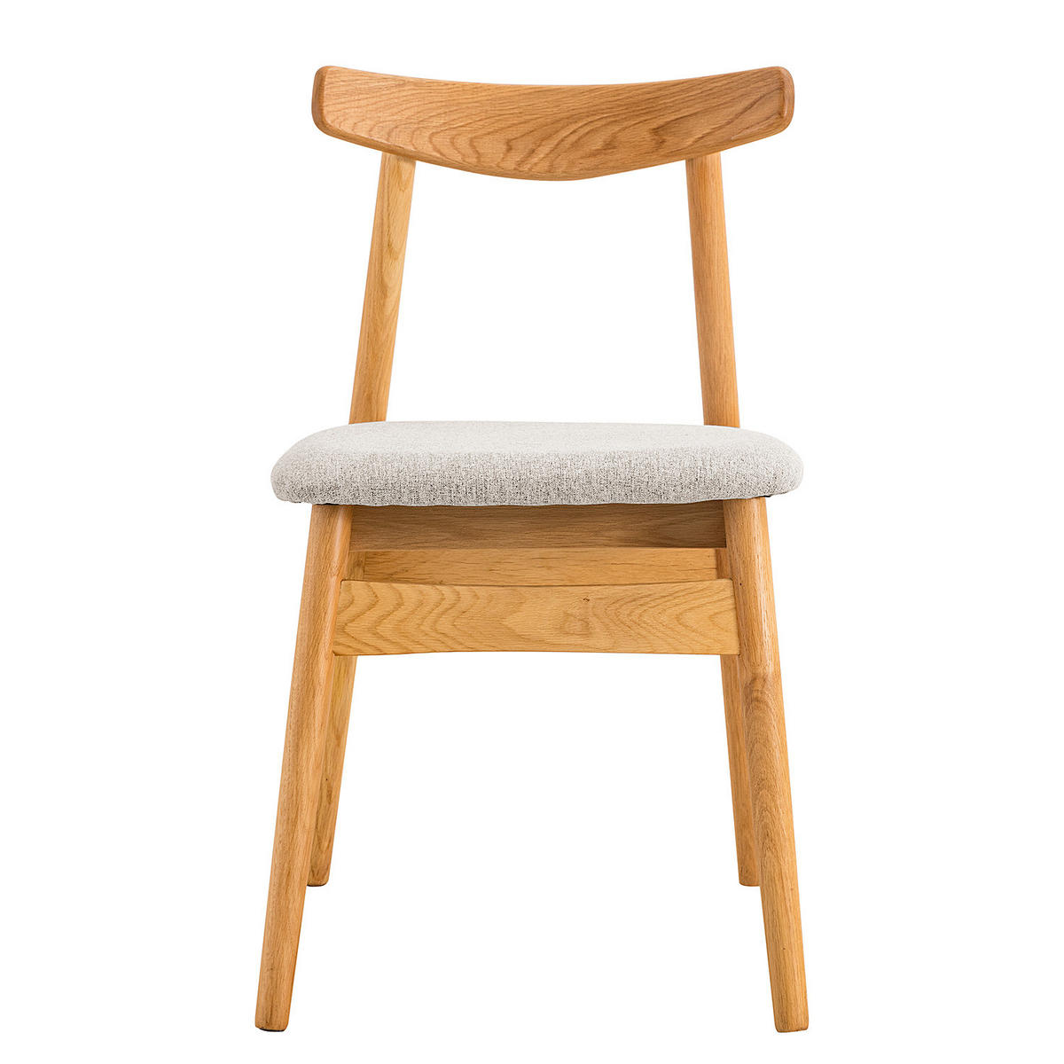 POLSTERSTUHL - 2er-Set - Hellgrau, Holz (46/78/54cm) - home24