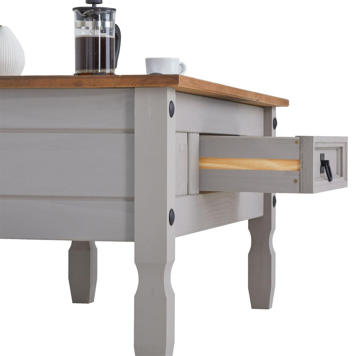 COUCHTISCH RAMON - Grau, Holz (50/95/43cm) - CARO-Möbel