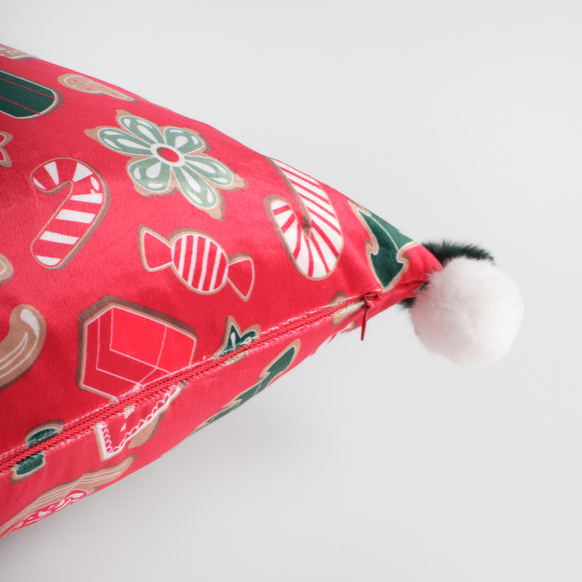 KISSENBEZUG Ginno, 45x45cm, Rot, Weihnachten Kissenhülle, Weihnachtsdeko, Christmas, Weihnachtsmotiv Sofakissen Dekokissenbezuge - Rot, Kunststoff (45/45cm) - home&you