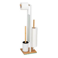 TOILETTENPAPIERHALTER 3in1 Rivalta 23/18/70 cm - Weiß, Naturmaterialen (18/70/23cm) - Wenko