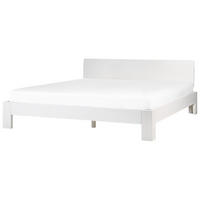BETT mit Lattenrost 180x200 cm Weiß Royan - Weiß, Holz (180/200cm) - Beliani