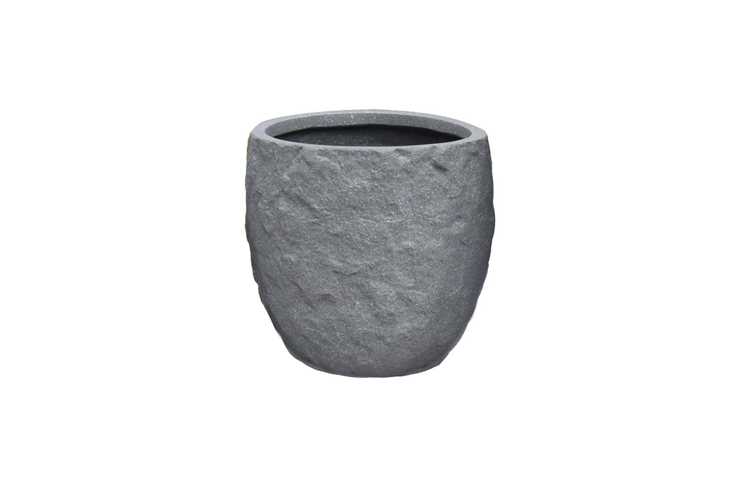 PFLANZKASTEN The Rock 28x24 cm, Grau, Fiberstone - Anthrazit, Kunststoff (28/24/28cm) - dasmöbelwerk