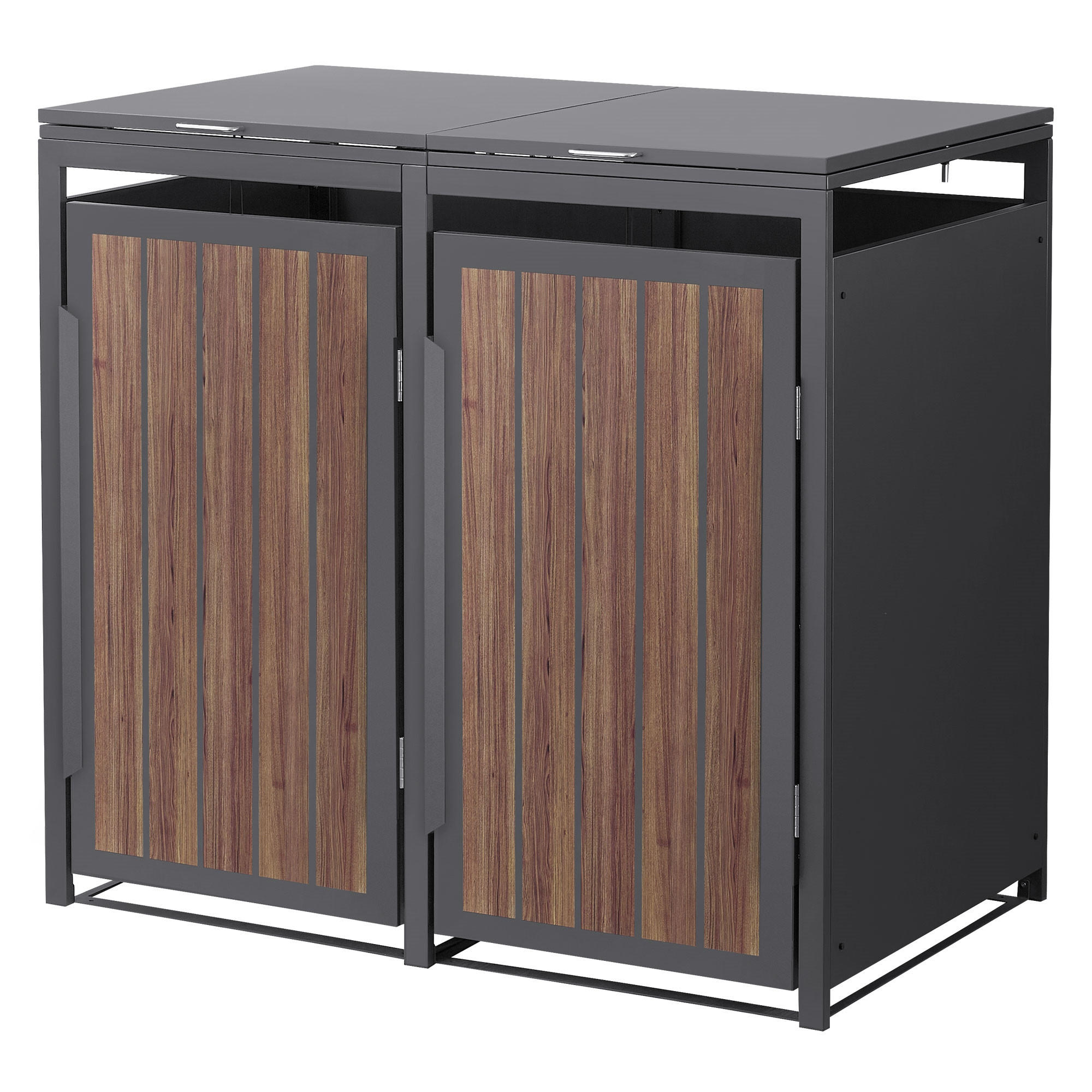 Ml-Design Mülltonnenbox Dunkelbraun 80x120x132 cm