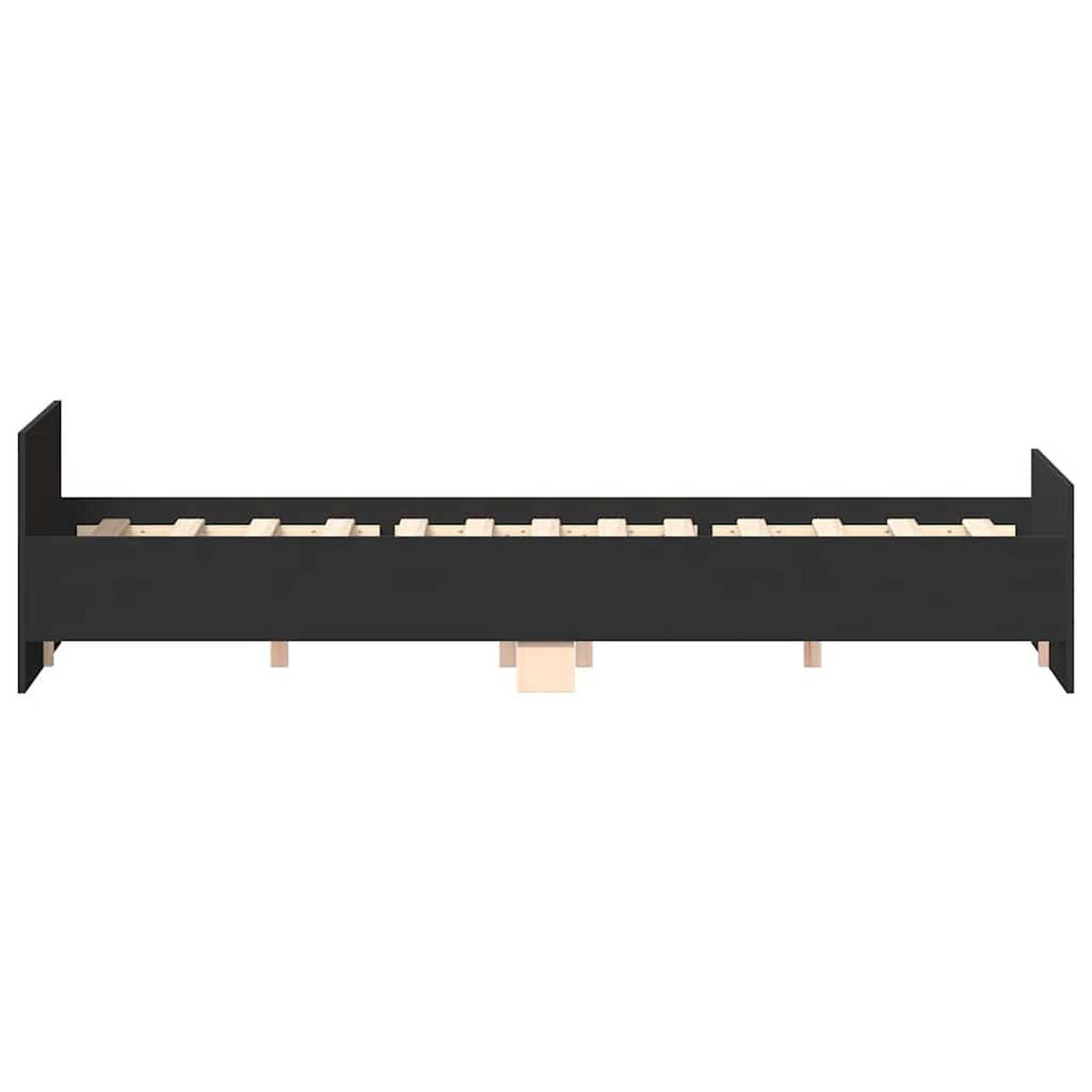 BETTGESTELL Mit Kopf- Und Fussteil Schwarz 140/200 Cm - Schwarz, Holzwerkstoff (140/200cm) - vidaXL