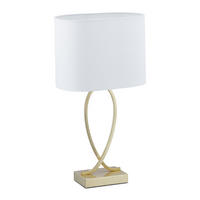 TISCHLAMPE - Goldfarben, Textil/Metall (18/28/51cm) - Relaxdays