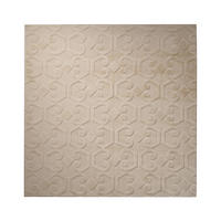KOBEREC Béžový 160/160 cm Gannett - béžová, textil (160/160cm) - Beliani