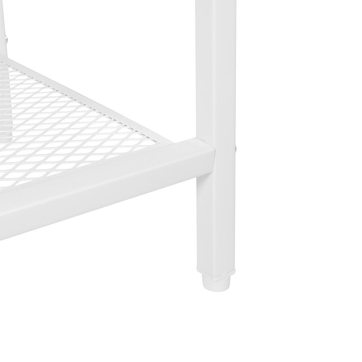 2XNACHTTISCH - Weiß, Holzwerkstoff/Textil (40/60/40cm) - Relaxdays