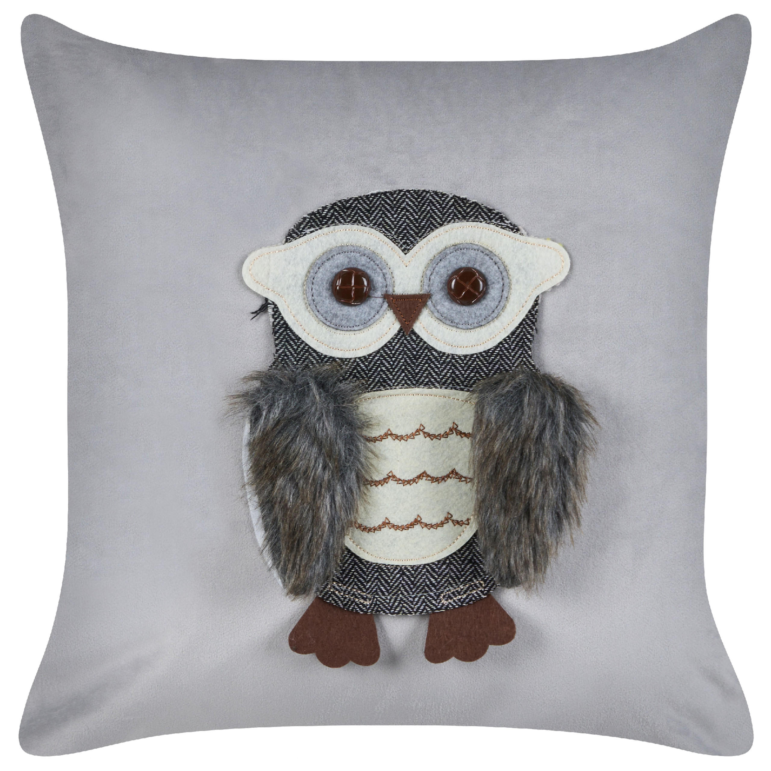 DEKOKISSEN 2er-Set Grau 45/45 cm Ophrys - Grau, Textil (45/45cm) - Beliani