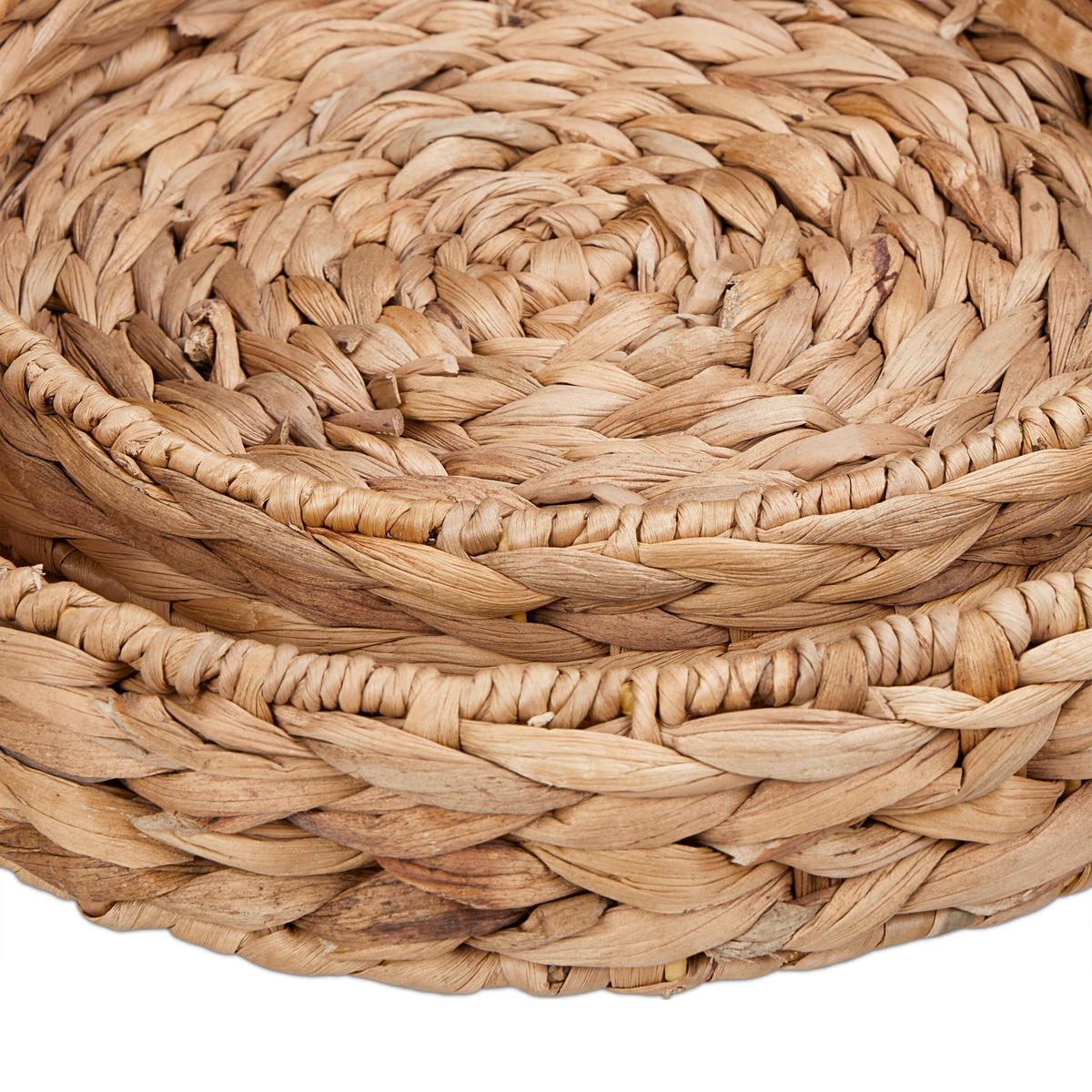 2-tlg.TABLETT-SET - Hellbraun, Textil/Metall (32/7/32cm) - Relaxdays