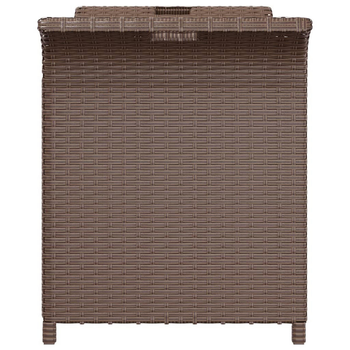 GARTENBANK mit Kissen Braun 116x46x57 cm Poly Rattan - Braun, Kunststoff (116/57/46cm) - furnicato
