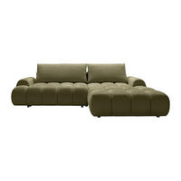SCHLAFSOFA - 5 Personen - Stoff - Grün - - Grün, Textil (280/177cm) - Vente-Unique