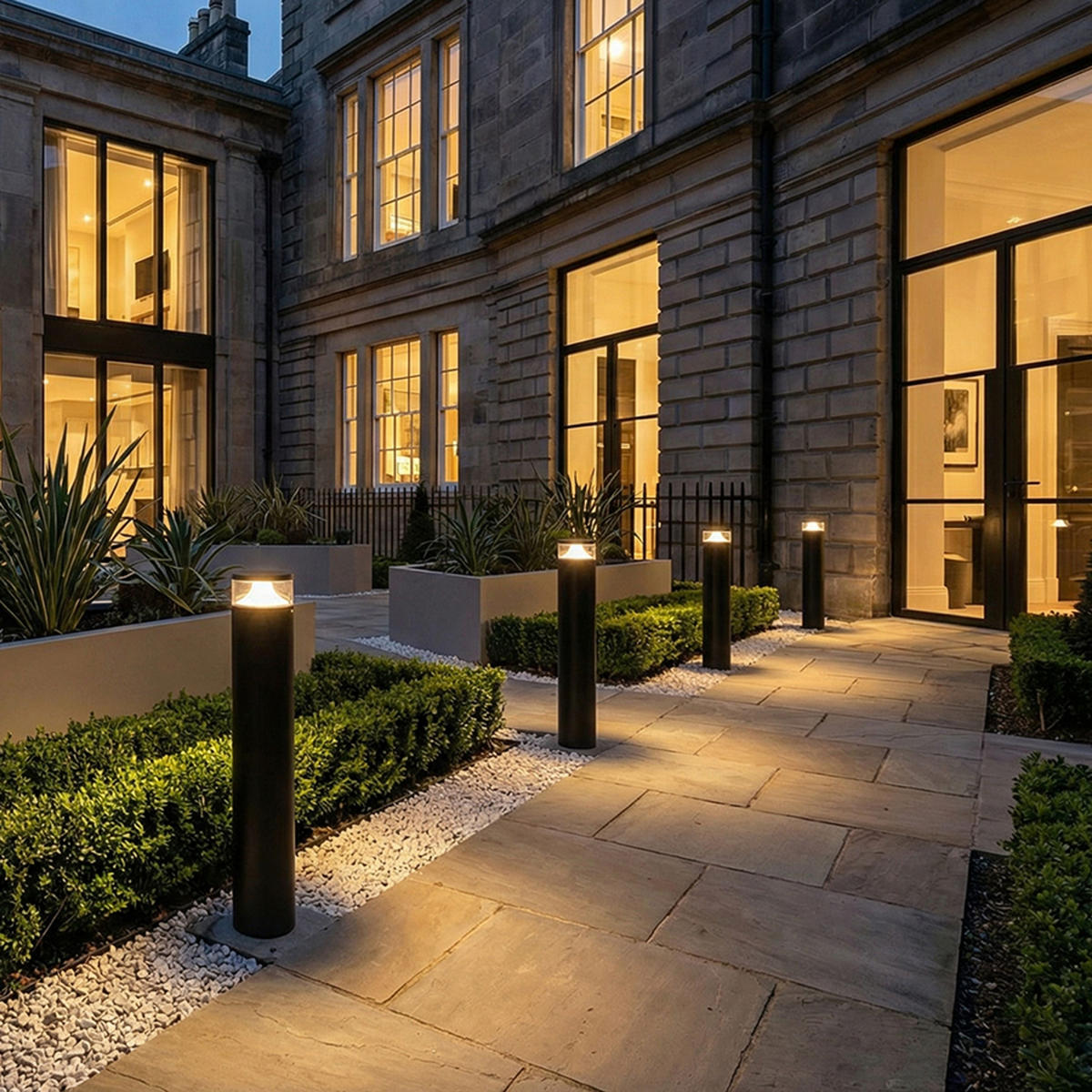 AUSSENLEUCHTE BRENDA 60 Schwarz 9 W IP65 - Schwarz, Metall (118/118/60cm) - Rendl