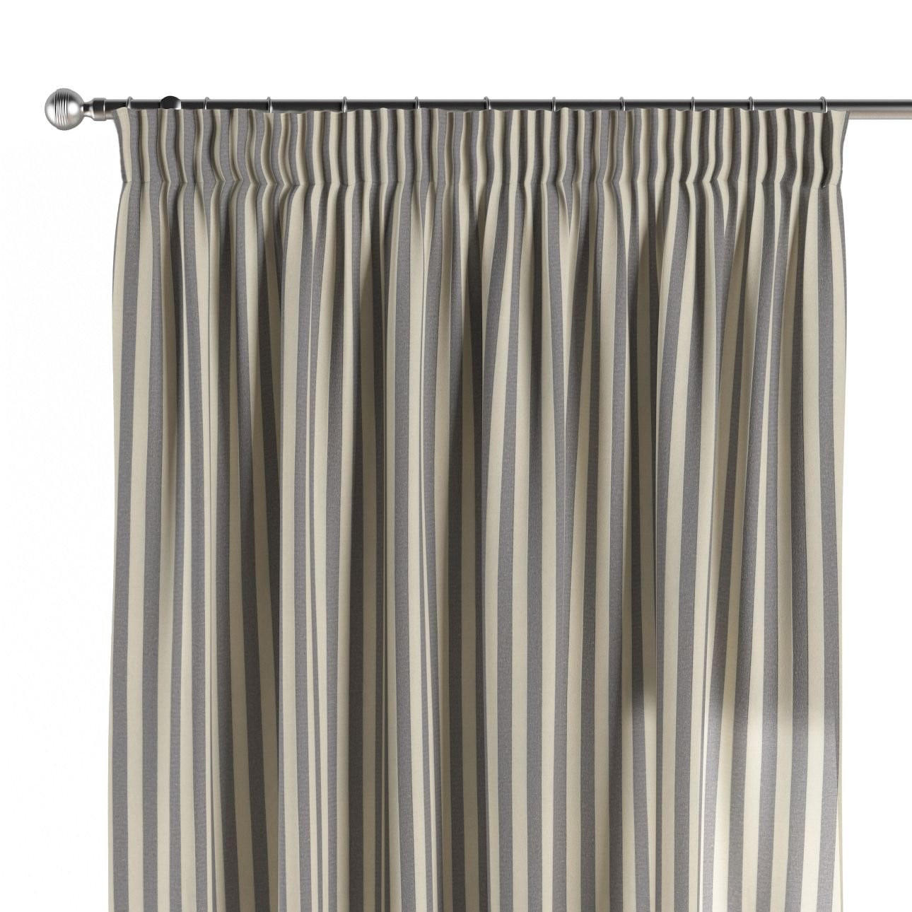 VORHANG Quadro dunkelblau und ecru, 130x245 cm - Blau, Textil (130/245cm) - Dekoria