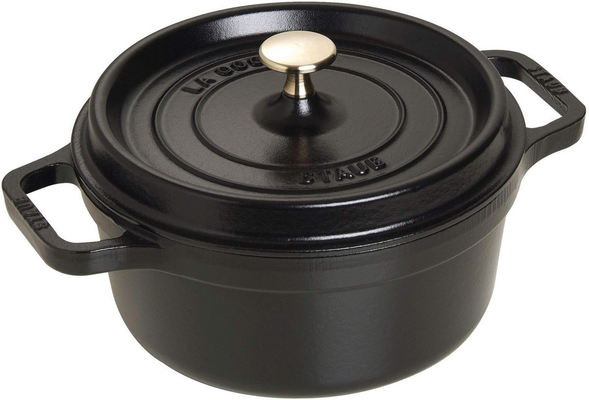 BRÄTER Cocotte Schwarz - ø 22 cm / 2.6 liter - Schwarz, Metall (22cm) - Staub