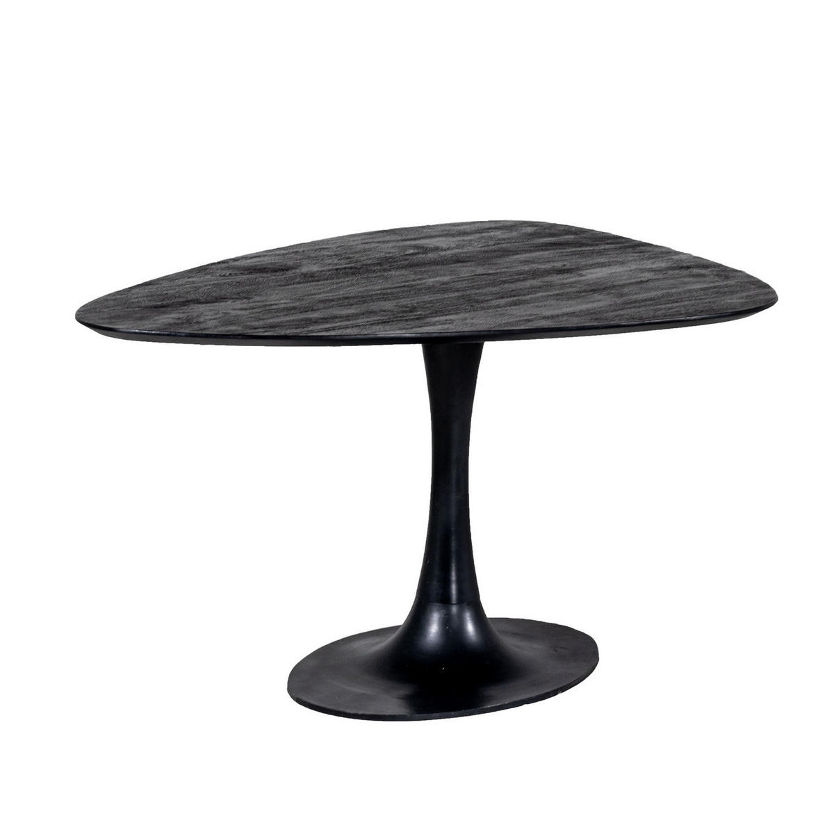 ESSTISCH dreieckig aus Mangoholz 160cm, schwarz - Schwarz, Holz (160/120/76cm) - Giga Meubel