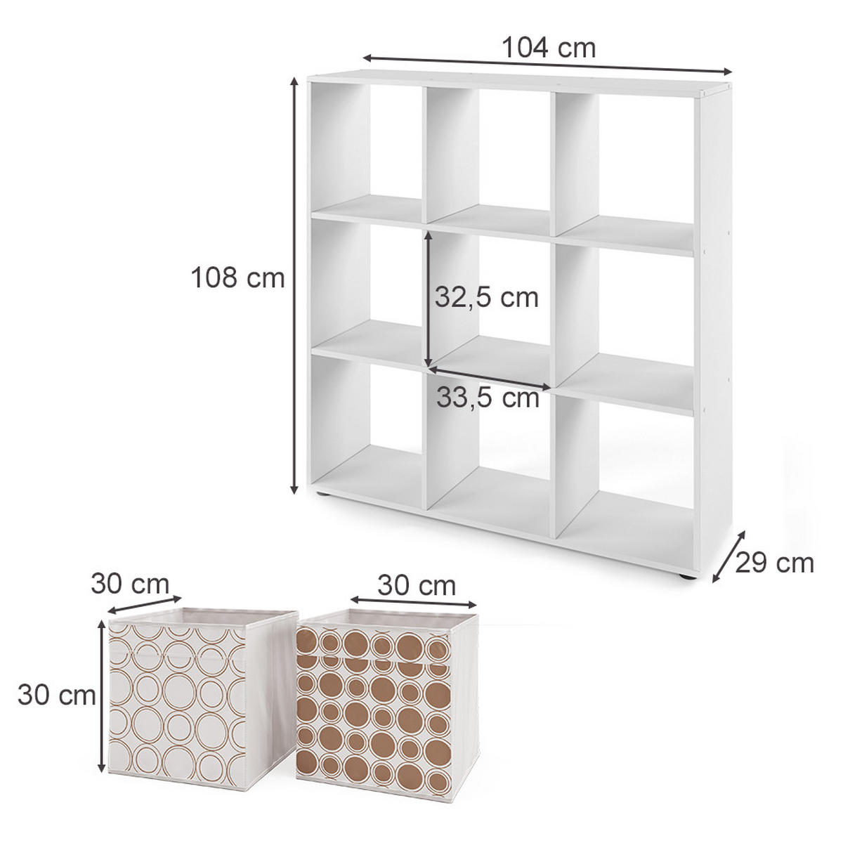 DĚLICÍ STĚNA Nove Bílá - bílá, kompozitní dřevo (104/108/29cm) - Vicco