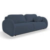 SOFA LOOP Schlaffunktion & Bettkasten PUR-Schaum Schwarze Kunststofffüße skandinavischer Stil lose Rückenkissen freistehend 234x112x86 cm Dark blue - Dunkelblau, Holz/Textil (234/86/112cm) - DomoHome