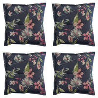 SITZKISSEN Cato - Blau - 50/50/7 cm - 4er-Set - Blau, Textil (50/7/50cm) - Madison