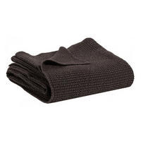 RECYCELTE TAGESDECKE Maia carbonfarben 260 x 260 cm - Schwarz, Textil (260/260cm) - Vivaraise