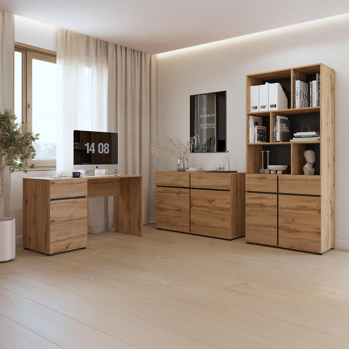 BÜCHERREGAL Lilia Holz - Braun, Holzwerkstoff (85/190/38.5cm) - Petits-meubles