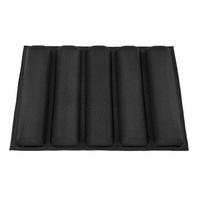 BAGUETTE Backform Silikon 5 Formen 45 x 33,5 cm - Schwarz, Kunststoff (33.5/2/45cm)