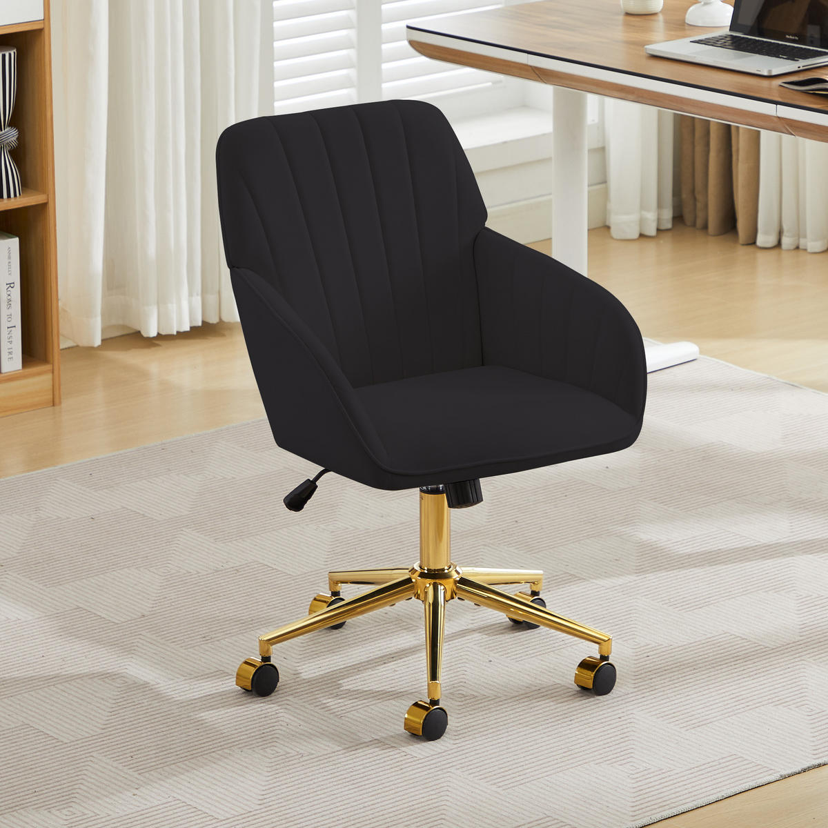 BÜROSTUHL Schwarz 62/60/97 cm - Schwarz, Metall (62/97/60cm) - PANGIVO
