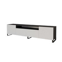LOWBOARD ZENO-S 200x53x41 cm - Schwarz / Weiß - Schwarz/Weiß, Holzwerkstoff (200/53/41cm) - ALTDECOR