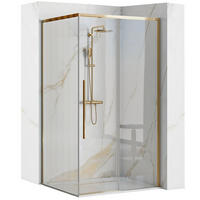 DUSCHKABINE Rea Solar Gold 90x90 ohne Duschwanne - Goldfarben, Glas (90/88.5/195cm) - REA
