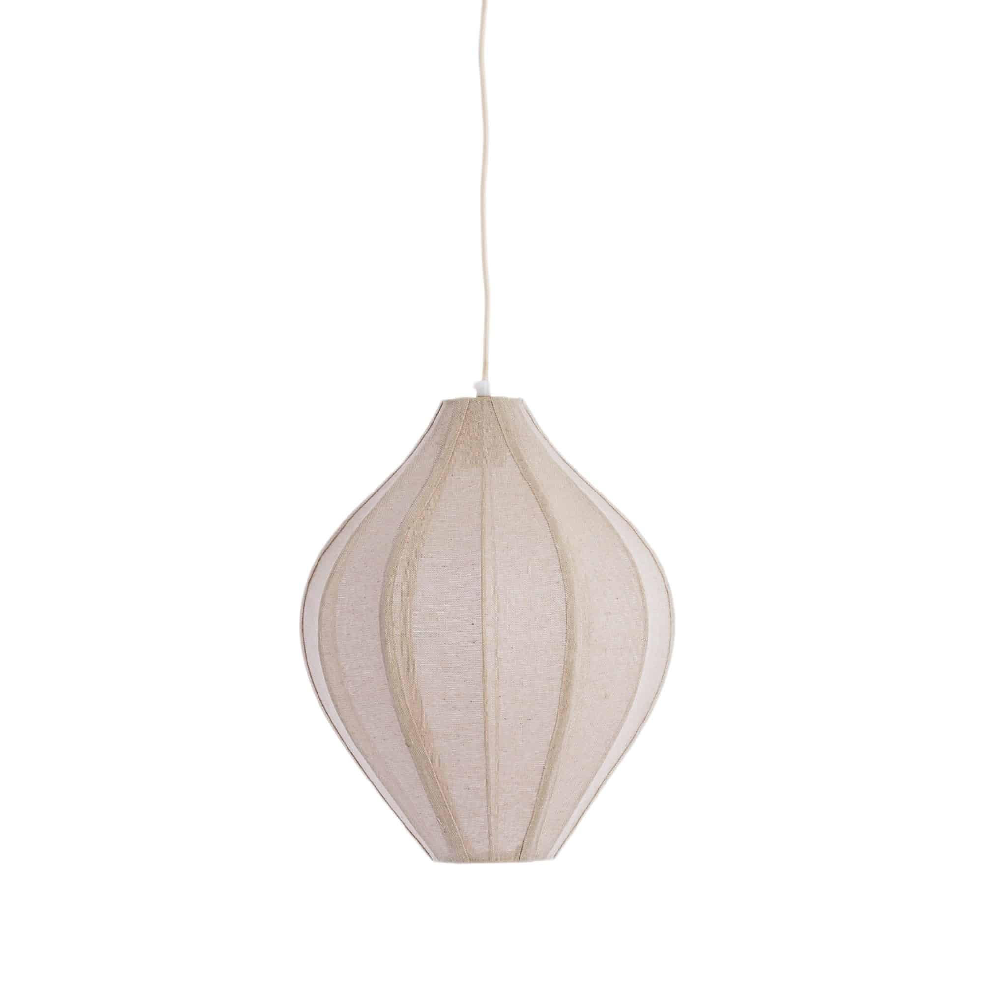 HÄNGELAMPE Pasto Weiß 36/36/44 cm - Weiß, Textil (36/36/44cm) - Light & Living
