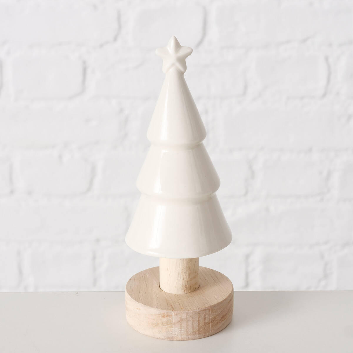 WEIHNACHTSBAUM Keramik 15 cm - Weiß, Keramik (5.5/15/5.5cm)