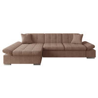 ECKSOFA Malwi, Seite: Links - Cappuccino, Holz/Textil (278/161cm) - MIRJAN24