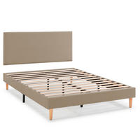 POLSTERBETT + kopfteil 140x190 cm Aura, Beige - Beige, Textil (190/140/90cm) - VS Venta-stock