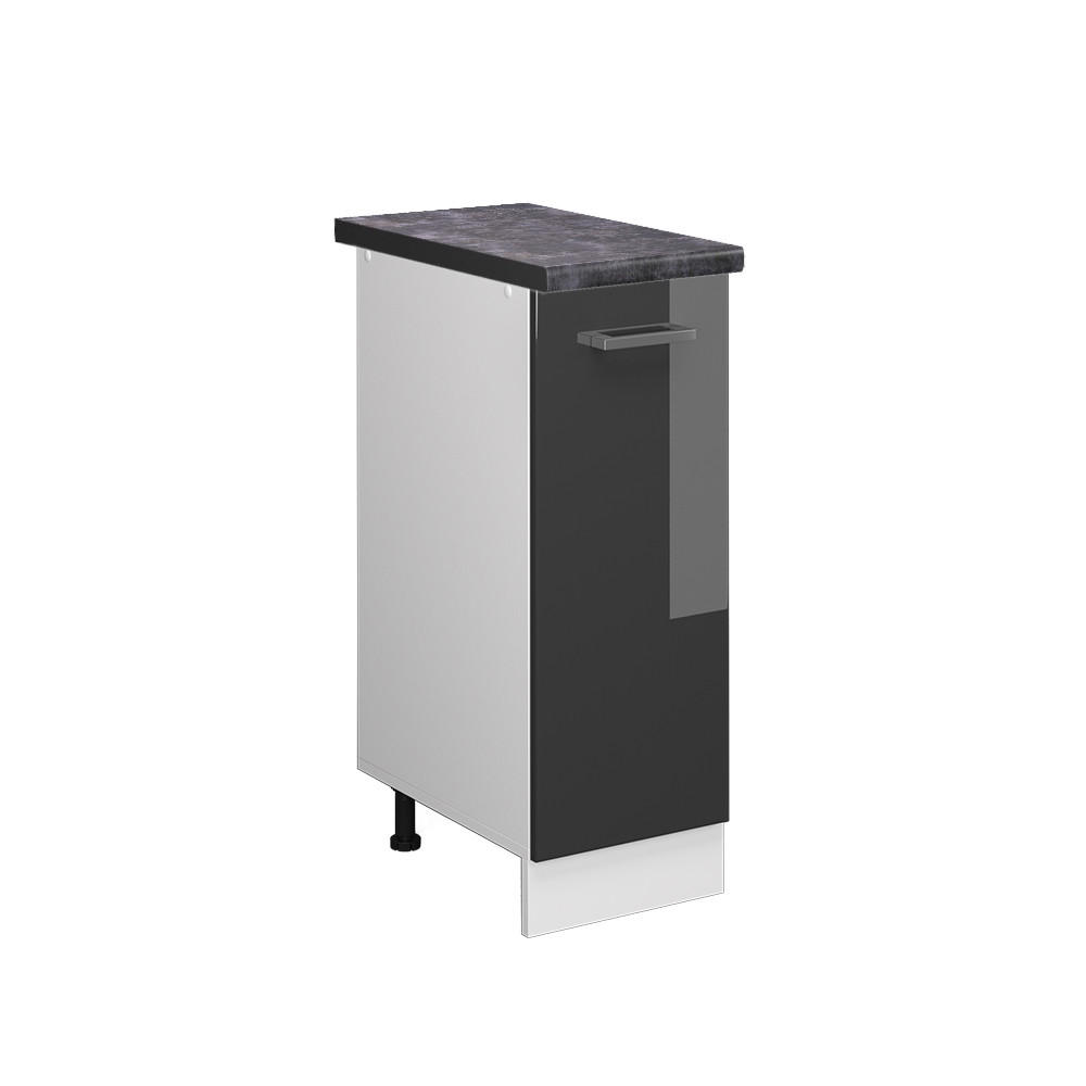APOTEKARSKÅP R-Line Antracit högblank 30 cm , AP Antracit Svart högglans, Vit 81.6/30/60 cm