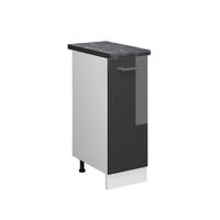 APOTHEKERSCHRANK R-Line Anthrazit Hochglanz 30 cm, AP Anthrazit - Anthrazit/Weiß, Holzwerkstoff (30/81.6/60cm) - Vicco