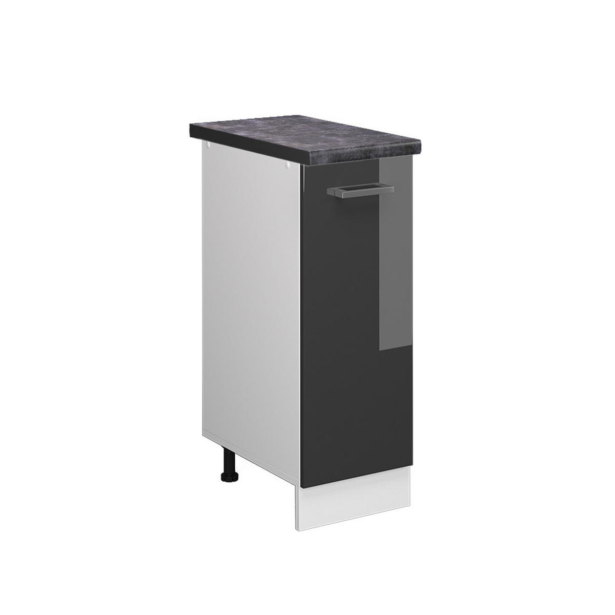 APOTHEKERSCHRANK R-Line Anthrazit Hochglanz 30 cm, AP Anthrazit - Anthrazit/Weiß, Holzwerkstoff (30/81.6/60cm) - Vicco
