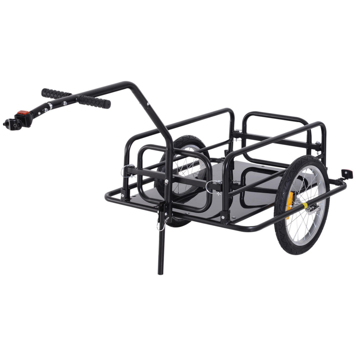 FAHRRADANHÄNGER DE-18136 klappbar, 70 L Ladevolumen Schwarz - Schwarz, Metall (715/77/155cm) - ComfortXL