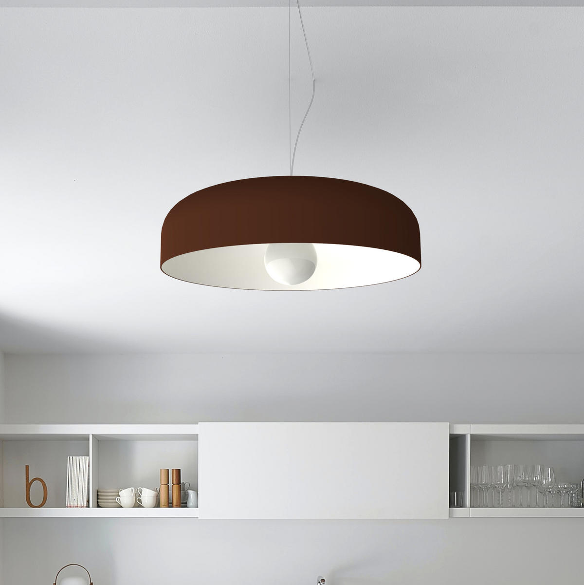 HÄNGELEUCHTE - Dunkelbraun, Metall (50/50/12cm) - Lumicom