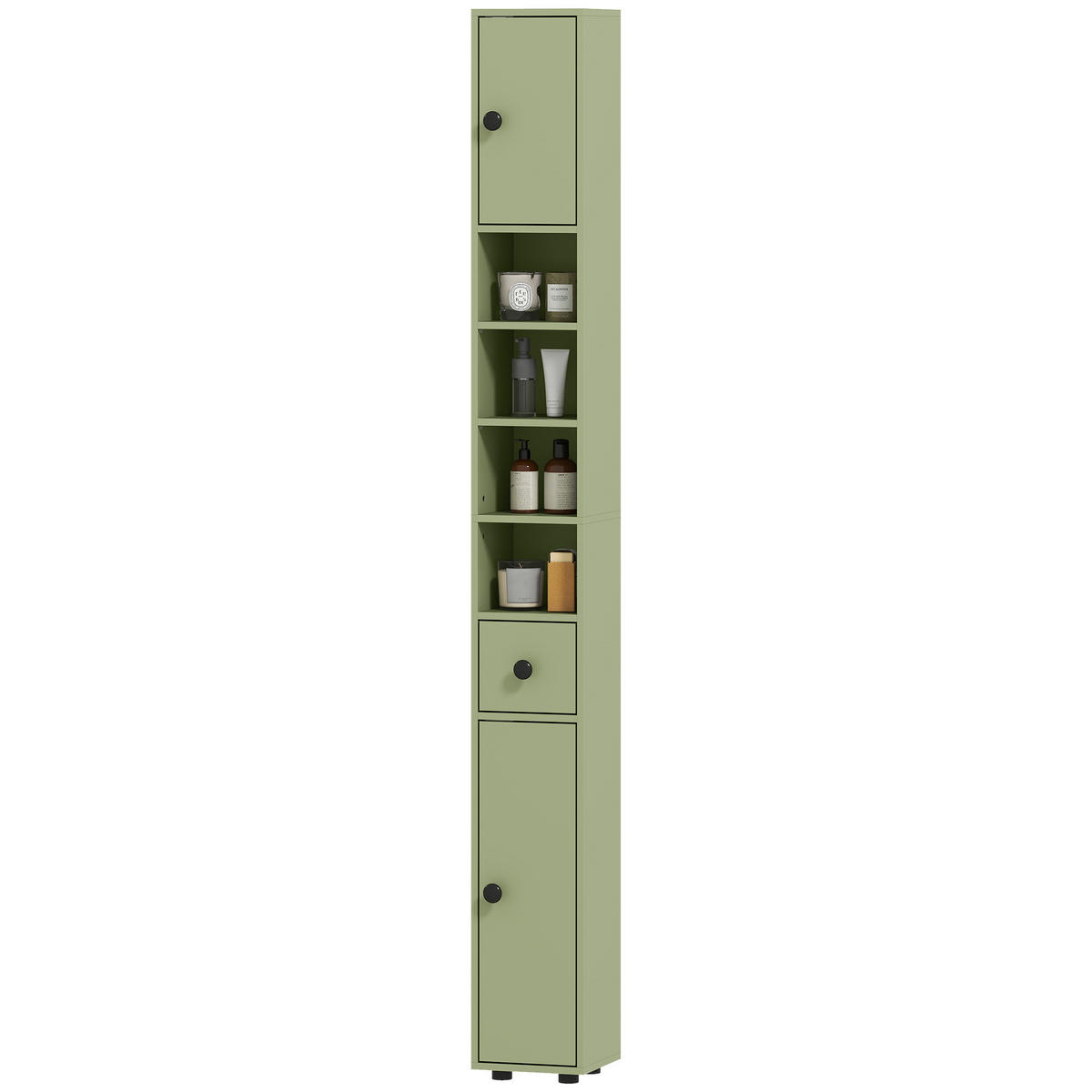 HOCHSCHRANK DE-12546 20/20/180 cm Grün - Grün, Holzwerkstoff (20/180/20cm) - ComfortXL