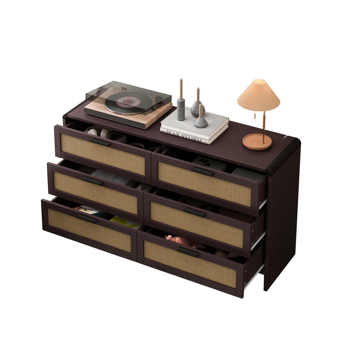 KOMMODE Rotbraun 130/40/74 cm - Rotbraun, Holzwerkstoff (130/74/40cm) - PANGIVO