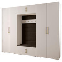 GARDEROBEN-SET 236,7/300/47 - Goldfarben/Schwarz, Holz/Kunststoff (300/236.7/47cm) - Abiks Möbel
